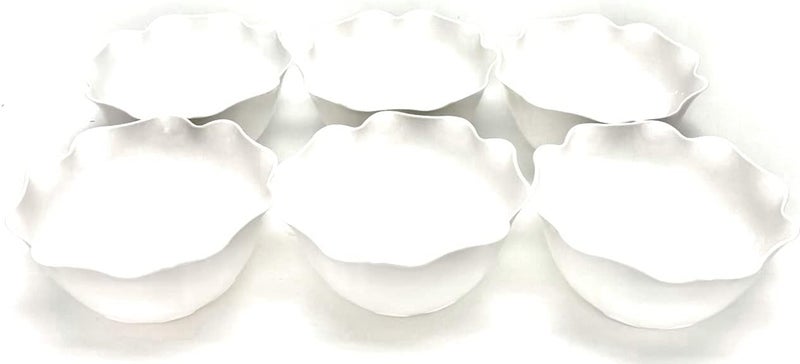 Mintra Office Mintra Home Reusable Bowls and Plates 6pk  Lotus Collection White Bowl 6pk  55inW x 275inH 