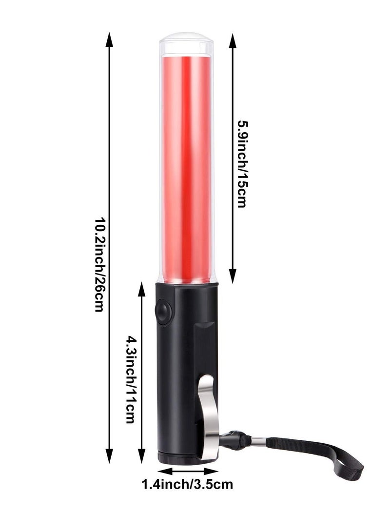 Traffic Wand, 2 Pieces LED Light Signal Safety Wand Work Flashlight with Flashing Modes & Lanyard, Emergency for Outdoor Camping Hiking, 11 Inch - Image 4