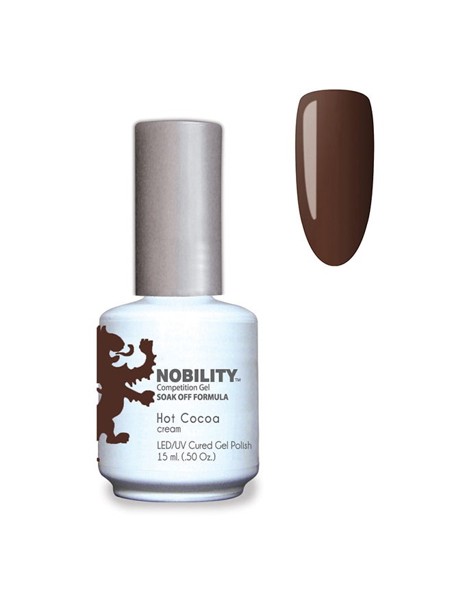 Lechat Nobility Soak Off Hot Cocoa UV Led Cured Nail Polish Color Deep Chocolate Brown Cream 15 ml Nbgp171