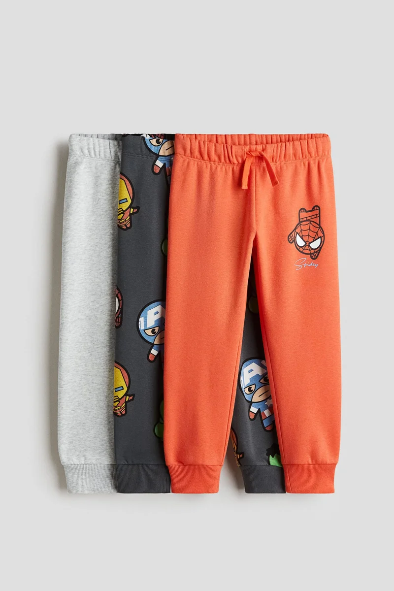 H&M 3-pack printed joggers