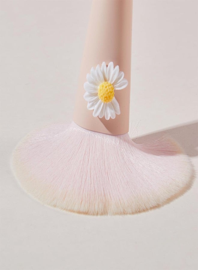 COSHINE 11PCS Cute Daisy Pink Makeup Brush Set, Full Complete Powder, Foundation, Blush, Eye Shadow Cosmetic Brushes Kit - Image 2