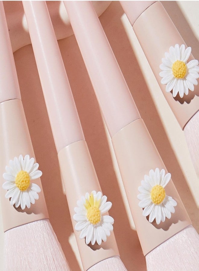COSHINE 11PCS Cute Daisy Pink Makeup Brush Set, Full Complete Powder, Foundation, Blush, Eye Shadow Cosmetic Brushes Kit - Image 3