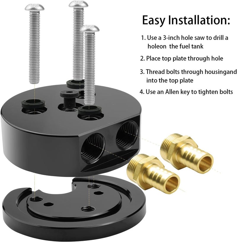 Kujunpao Diesel Fuel Tank Gas Kit for Cummins, Duramax, Powerstroke - Image 3