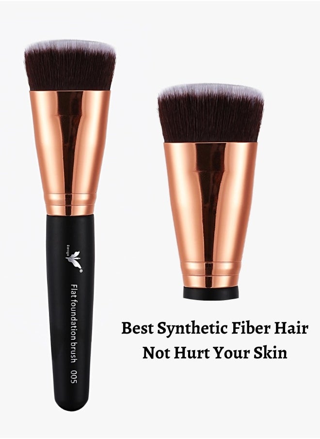 daroge Professional Flat Foundation Makeup Brush Black/Rose Gold  - Image 4