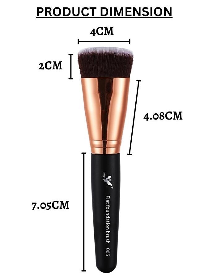 daroge Professional Flat Foundation Makeup Brush Black/Rose Gold  - Image 2