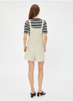 KOTON Pocket Detail Linen Mix Overalls  - Image 4
