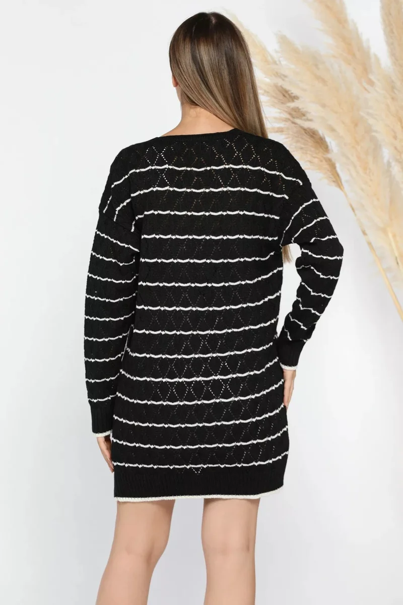 Gülseli Striped Women's Knitwear Cardigan
