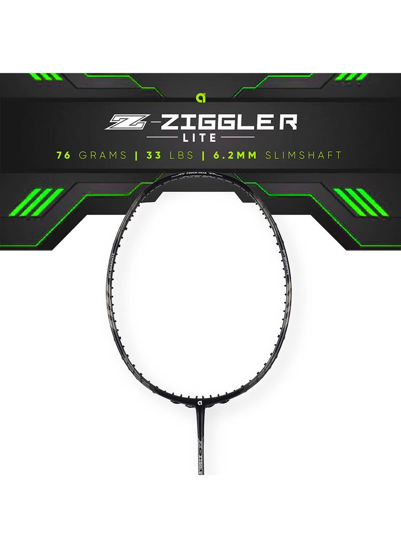 Apacs Z-Ziggler Lite Unstrung Badminton Racket | 33 LBS 6g & 6.2 mm Slim Shaft | 3 3/8 inches Grip Size | Lightweight Design | Includes Full Cover for Protection  - Image 2