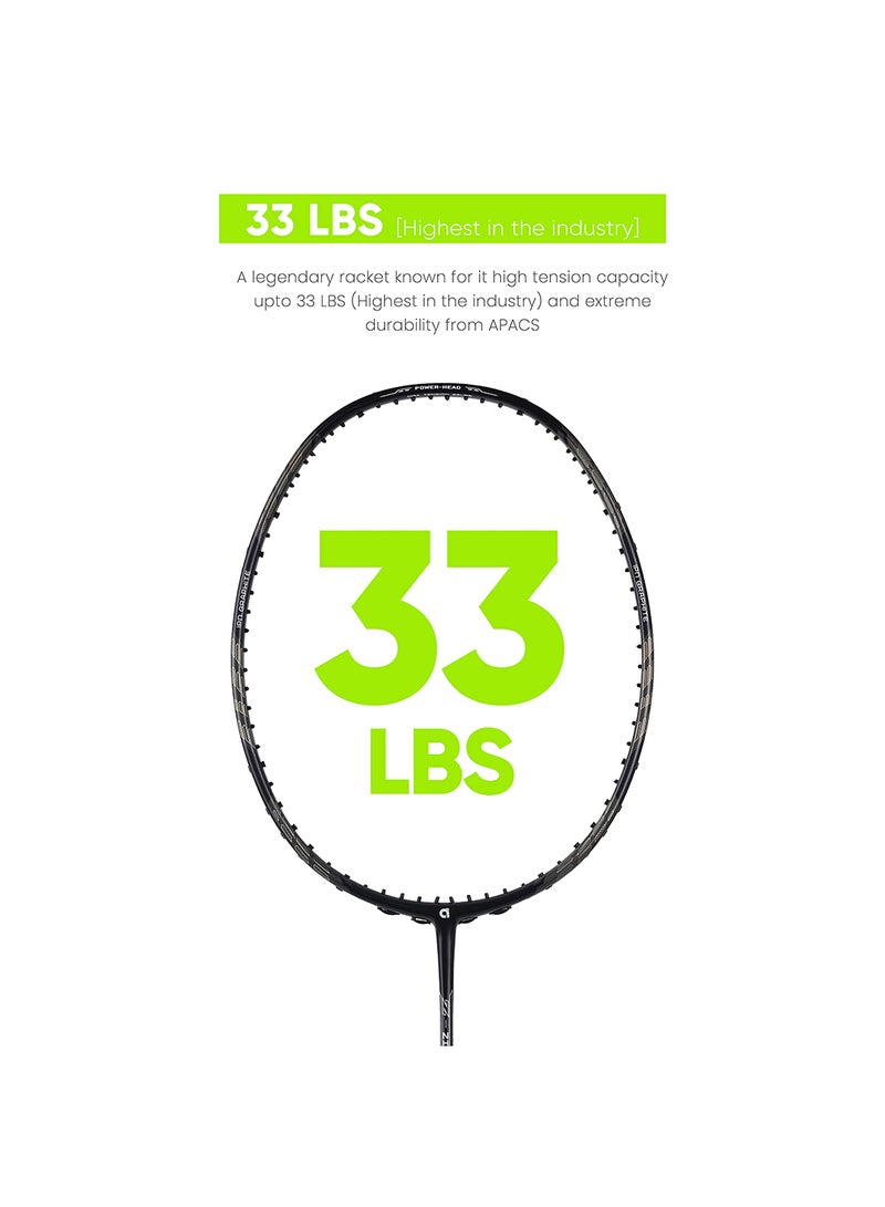 Apacs Z-Ziggler Lite Unstrung Badminton Racket | 33 LBS 6g & 6.2 mm Slim Shaft | 3 3/8 inches Grip Size | Lightweight Design | Includes Full Cover for Protection  - Image 3