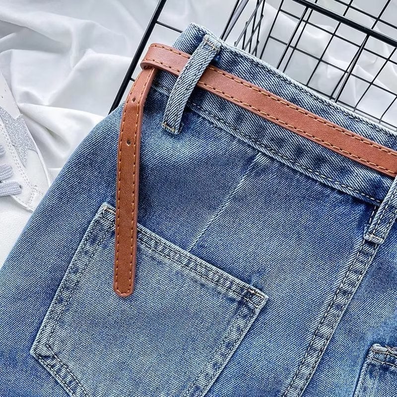 Design Sense Niche Spice Girl Split Skirt Women'S Summer Wear 2022 New High Waist Slim Hip Denim Skirt - Image 5
