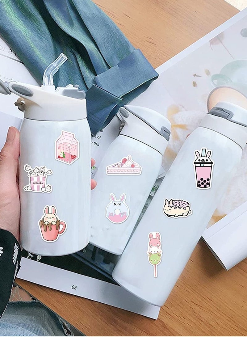 SYOSI Kawaii Rabbit Stickers Girls Pink, Gift for Children Teens Adults Kids, Waterproof Cute Cartoon Stickers Scrapbook Water Bottle Vsco Laptop Skateboard Journal Bicycle DIY Decals  - Image 4