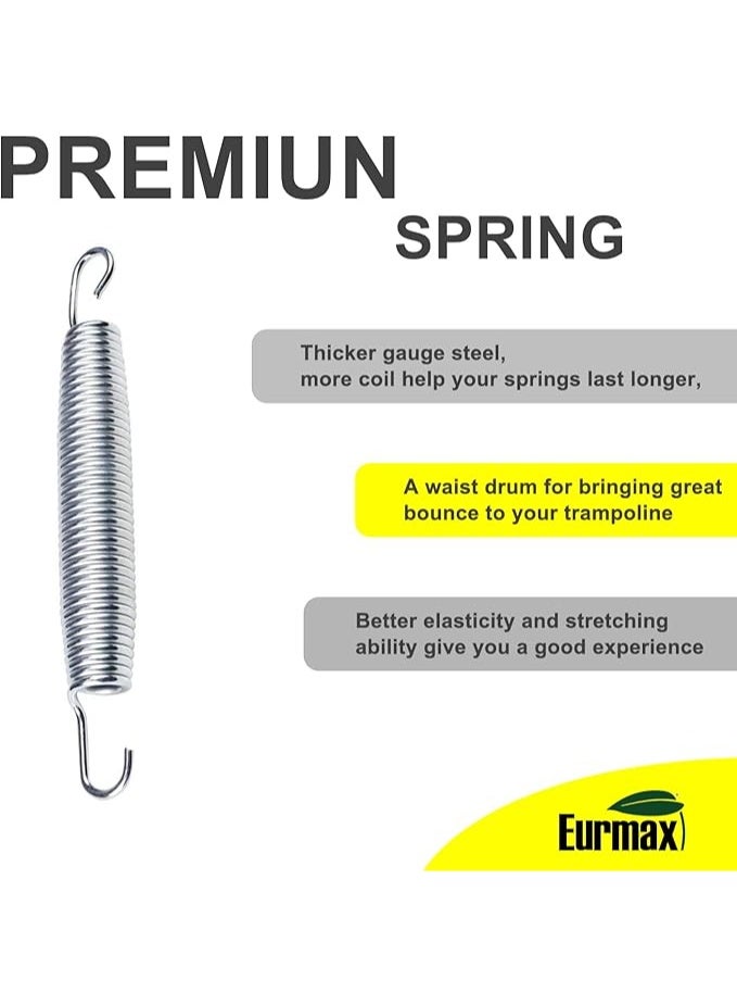 Eurmax Trampoline Springs Heavy Duty Stainless Steel Replacement Springs with T Hook, 20pcs-Pack - Image 3