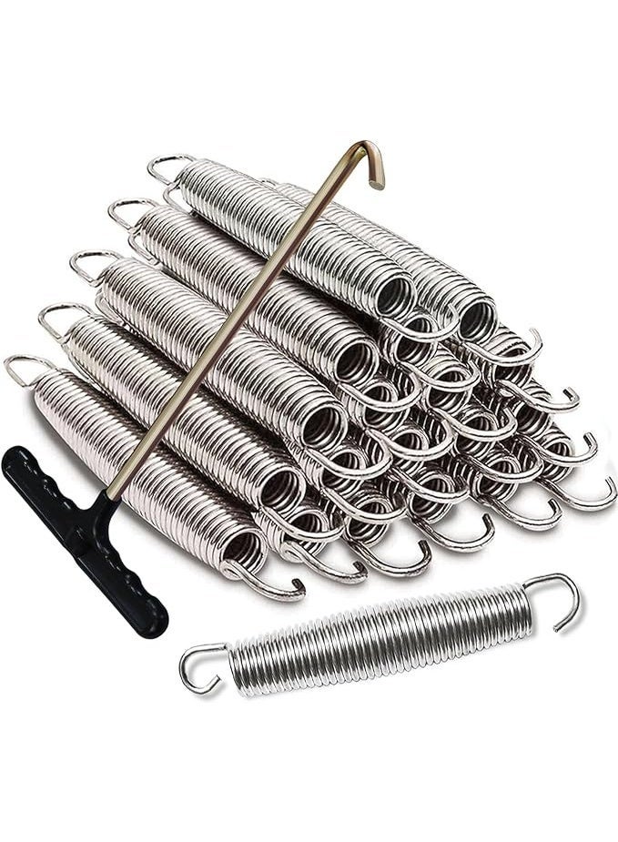 Eurmax Trampoline Springs Heavy Duty Stainless Steel Replacement Springs with T Hook, 20pcs-Pack - Image 1