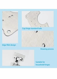 Generic Cabinet Door Hinge Repair Plate,Kitchen Cupboard Door Hinge Repair Kit,Hinge Repair Brackets Kit Includes Fixing Screws,for Wood,Furniture,Shelves,Cabinet (1set)  - Image 4