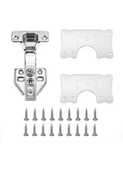 Generic Cabinet Door Hinge Repair Plate,Kitchen Cupboard Door Hinge Repair Kit,Hinge Repair Brackets Kit Includes Fixing Screws,for Wood,Furniture,Shelves,Cabinet (1set)  - Image 1