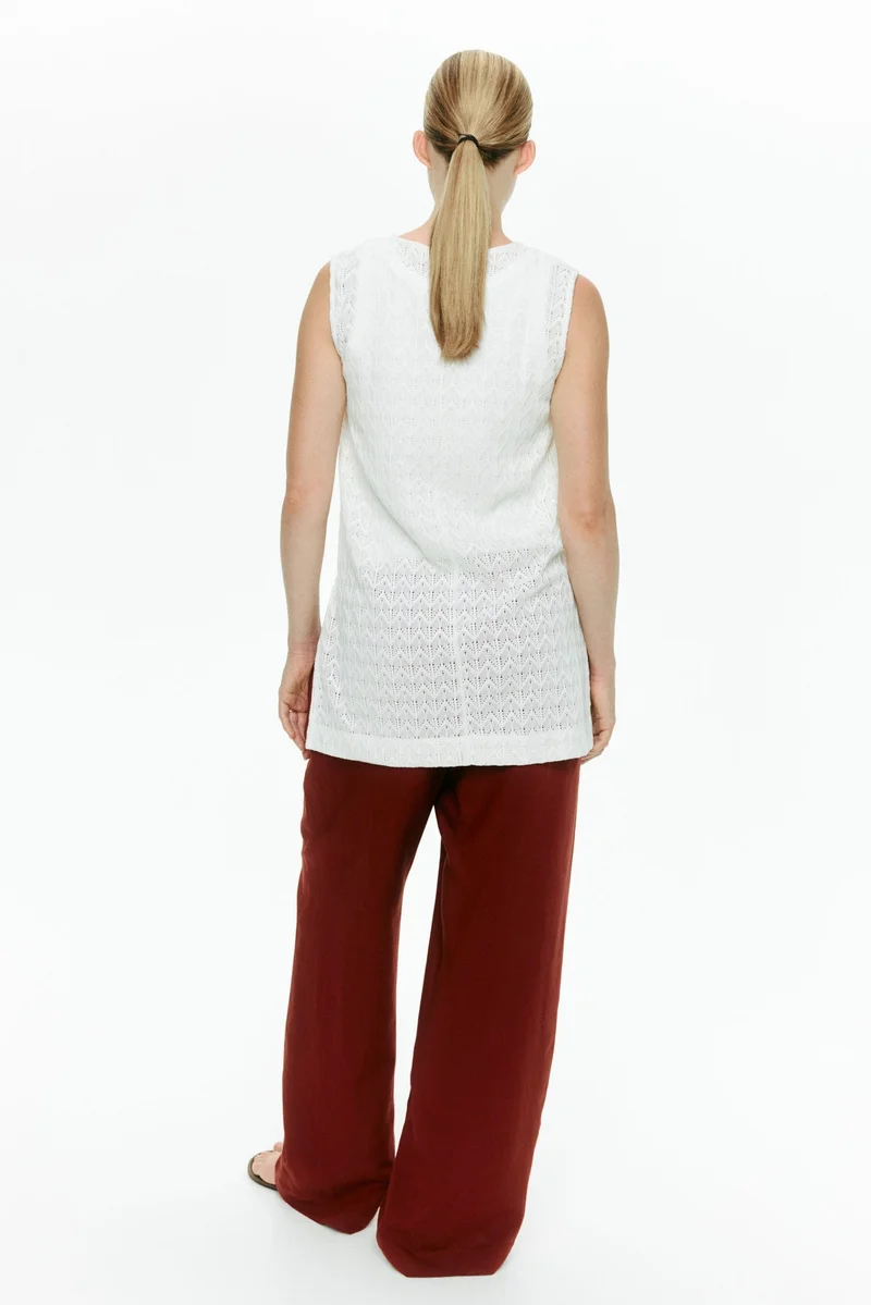 H&M  MAMA Linen-blend drawstring trousers for Women | Best Price UAE