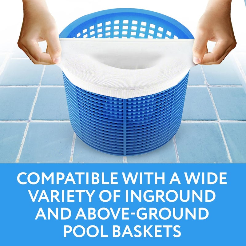 IMPRESA IMPRESA 10-Pack of Pool Skimmer Socks Reusable - Excellent Savers for Filters, Baskets, and Skimmers - The Ideal Sock/Net/Saver to Protect Your Inground or Above Ground Pool, Debris Leaves Catcher  - Image 3