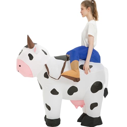tasanor Blow Up Cow Costumes for Adults,Inflatable Costume Adult,Inflatable Cow Costume,Halloween Costumes for Men/Women (63INCH) - Image 5