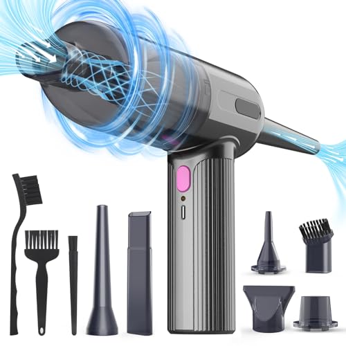 Hayousui 7000Pa Mini Vacuum Cleaner Handheld Vacuum Electronics Duster Hand Pump Cordless Keyboard Vac 3Gear Compressed Air Blower for Computer Sewing Machine Laptop Car Home Office