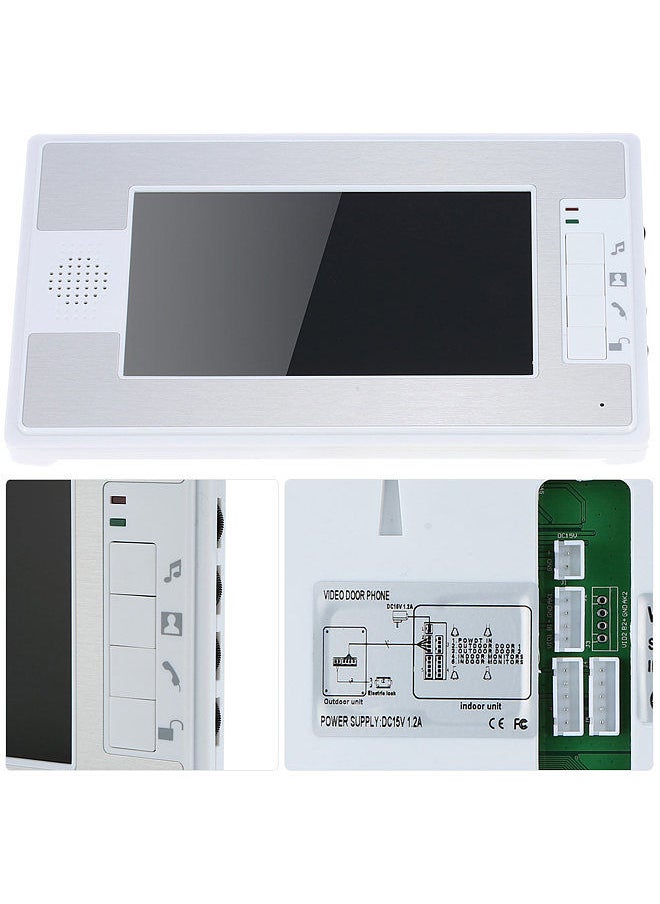 Generic - 7’’Color TFT LCD Video Door Phone Intercom Doorbell Unlock Monitor Rainproof Night Vision IR CCTV Camera Home Security - Image 1