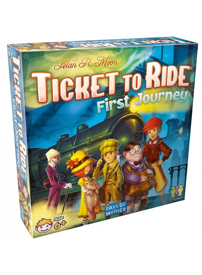 Days of Wonder Ticket To Ride First Journey Board Game - Fun And Easy For Young Explorers! Train Strategy Game, Family Game For Kids And Adults, Ages 6+, 2-4 Players, 15-30 Min Playtime, Made By Days Of Wonder  - Image 2