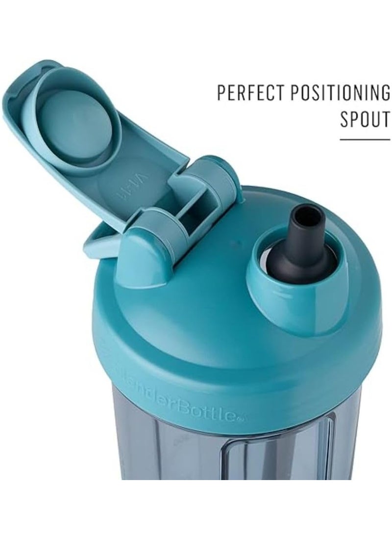 BlenderBottle BlenderBottle StayInBottle Reusable Silicone Straws for BlenderBottle Shaker Bottles Black and Blue 2 Pack  - Image 3