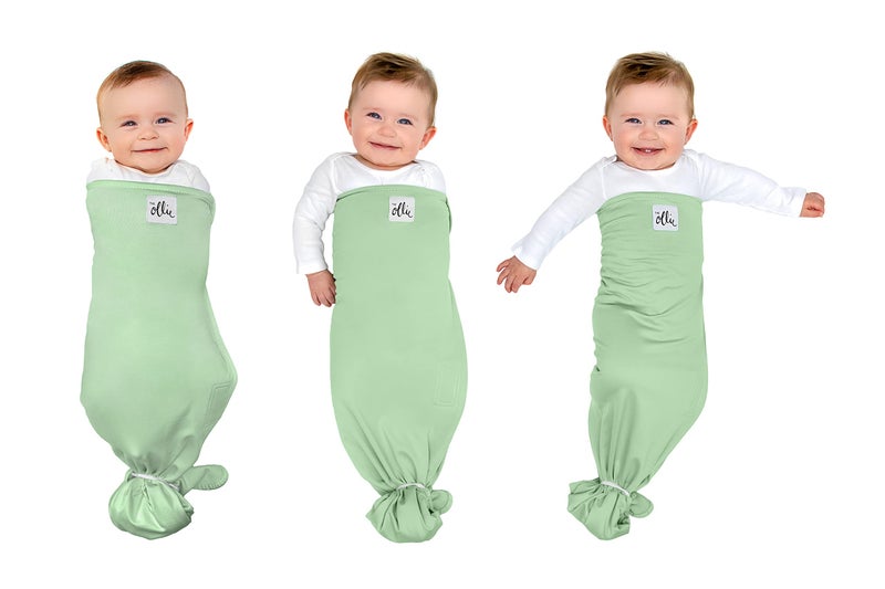The Ollie Swaddle â€“ Adjustable Baby Swaddle for Newborns | Pediatrician-Approved for Safe Sleep | Easy Closure | Arms-Out | Lightweight, Machine-Washable | Easy Diaper Access - Image 1