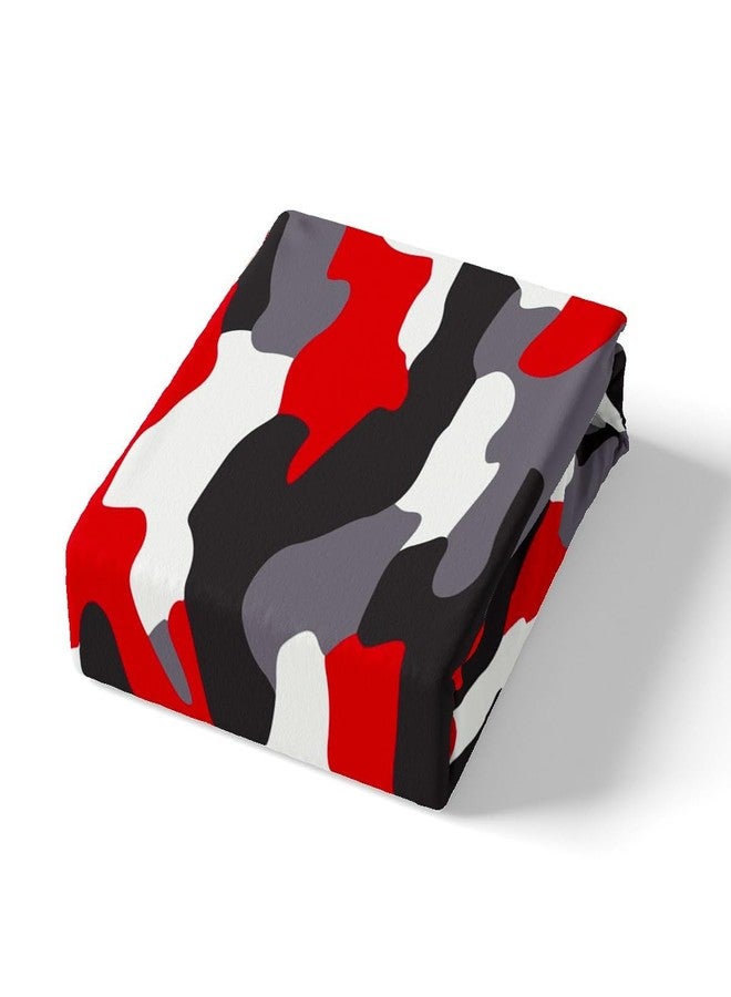 Feelyou Camouflage Bedding Set Boys Men Army Camo Comforter Cover Kids Teens Military Red Black White Duvet Cover Girls Colorful Pattern Decor Bedspread Cover Queen Size Bedding Collection 3Pcs (No Comforter) - Image 4