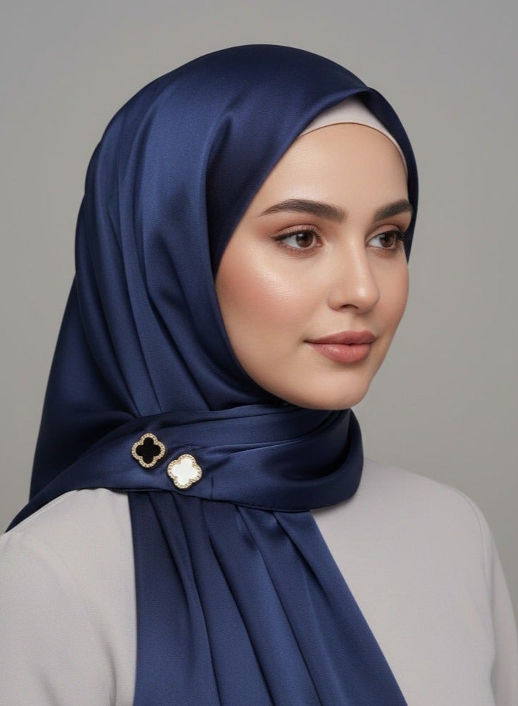 دبابيس حجاب مغناطيسية متعددة الأغراض للنساء - قطعتان - مشبك وشاح آمن بدون ثقب للقماش - مغناطيس قوي للملابس - Image 2