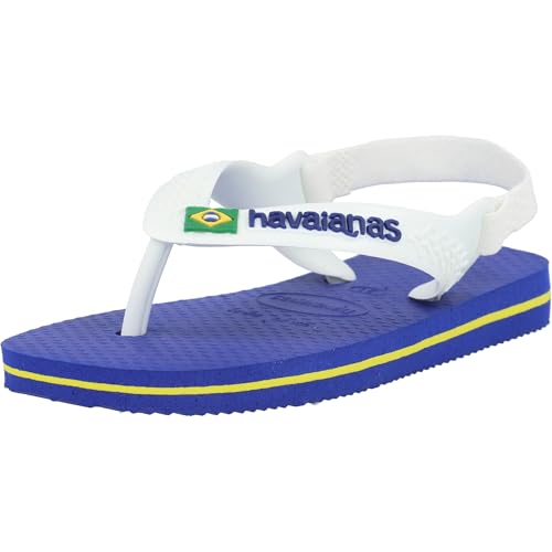 Havaianas Unisex Babies’ Brasil Logo II Flip Flops Blue (Marine Blue), 7 UK, (25/26 EU) (23/24 BR) - Image 1