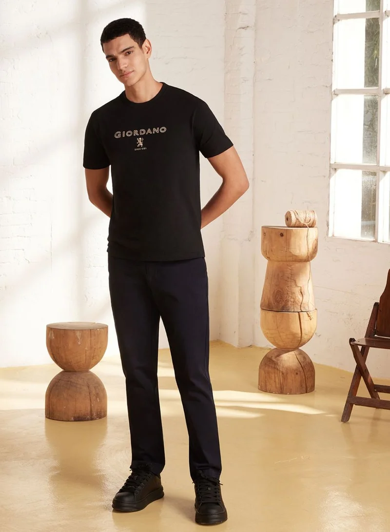 GIORDANO Men's Stretch Twill Khaki Pants