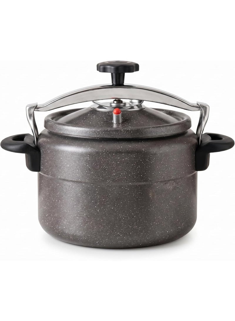 Large 9L Non-Stick Granite Pressure Cooker with Safety Lock – Fast Cooking for Family Meals, Durable Easy-Grip Handles - Image 1