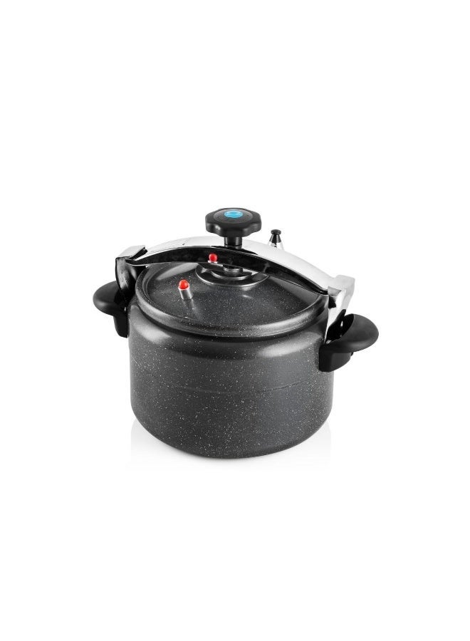 Large 9L Non-Stick Granite Pressure Cooker with Safety Lock – Fast Cooking for Family Meals, Durable Easy-Grip Handles - Image 4