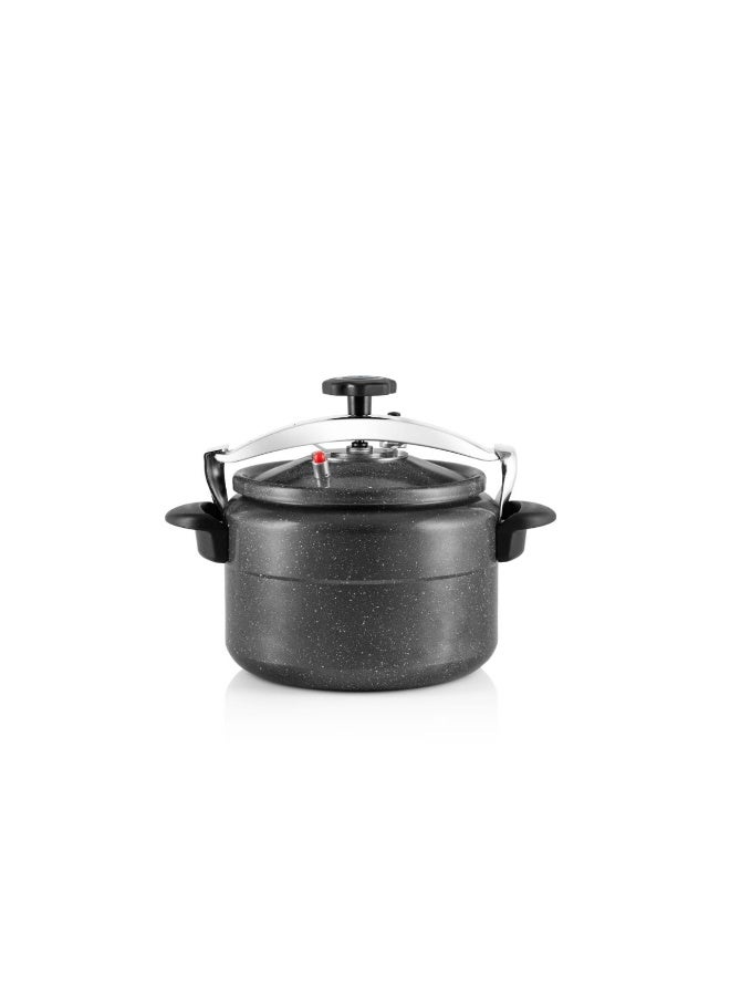 Large 9L Non-Stick Granite Pressure Cooker with Safety Lock – Fast Cooking for Family Meals, Durable Easy-Grip Handles - Image 2