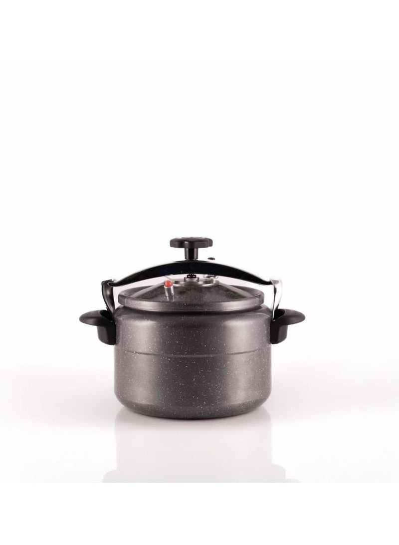 Large 9L Non-Stick Granite Pressure Cooker with Safety Lock – Fast Cooking for Family Meals, Durable Easy-Grip Handles - Image 3