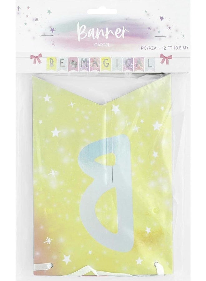 Amscan Banner Crdbrd Enchant Unicorn