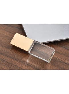 ماركة غير محددة قرص U مضيء كريستالي DIY داخل LOGO Business Gift USB 2.0 3.0 قرص U معدني عالي السرعة - اللون: ذهبي - السعة: USB3.0 8 جيجابايت  - Image 1