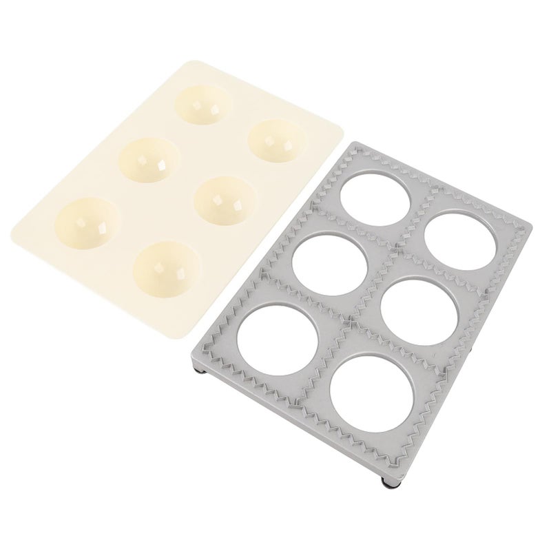 Aluminum ABS Ravioli Maker 6 Holes Round Design Easy Use for Home Kitchen Cooking - Image 3