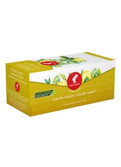 JULIUS MEINL Julius Meinl Green Fresh Lemon Mint Tea, 25 pieces 0f Single-use Bio-degradable Tea Bags  - Image 1