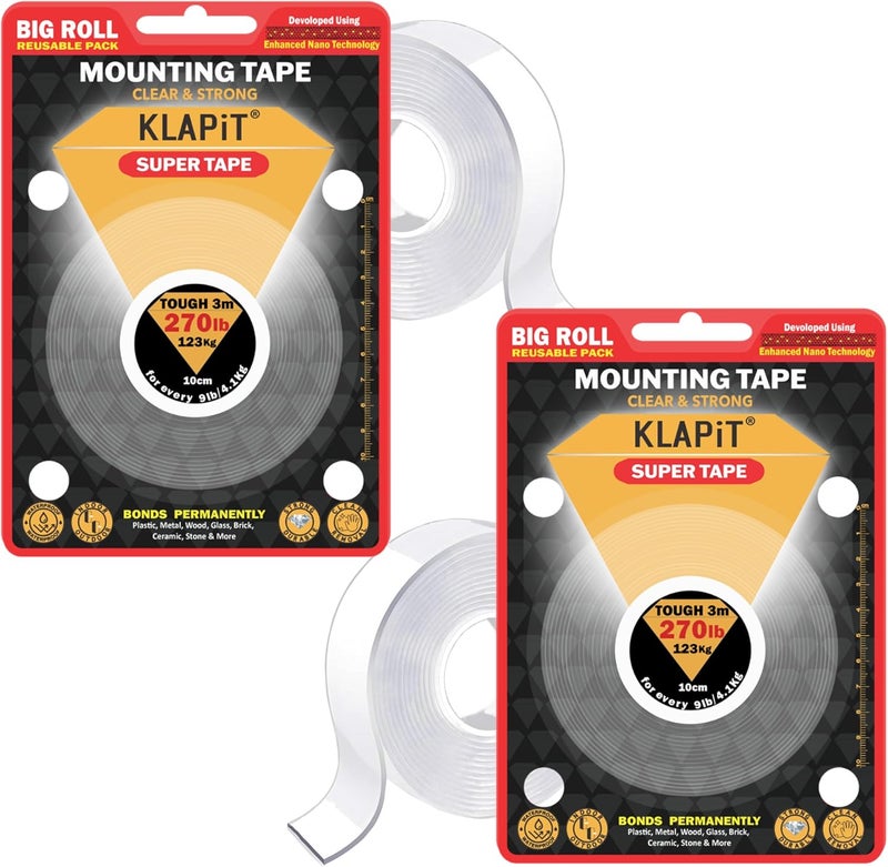 KLAPiT SUPER TAPE Double Sided Heavy Duty Mounting Tape - Image 2