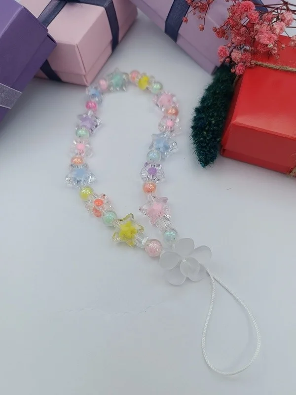 Efna Store Colorful Beaded Phone Charm, Phone Bracelet Accessory and Gift Box
