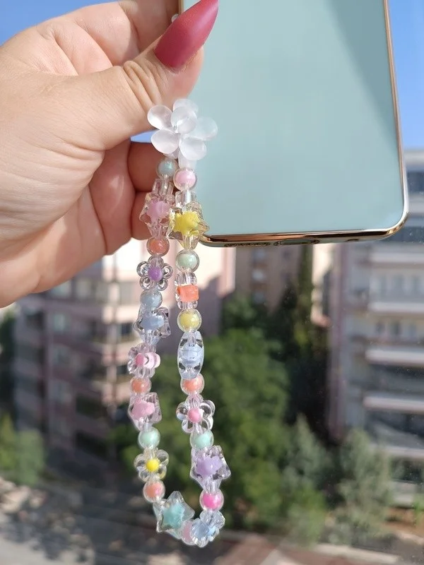 Efna Store Colorful Beaded Phone Charm, Phone Bracelet Accessory and Gift Box