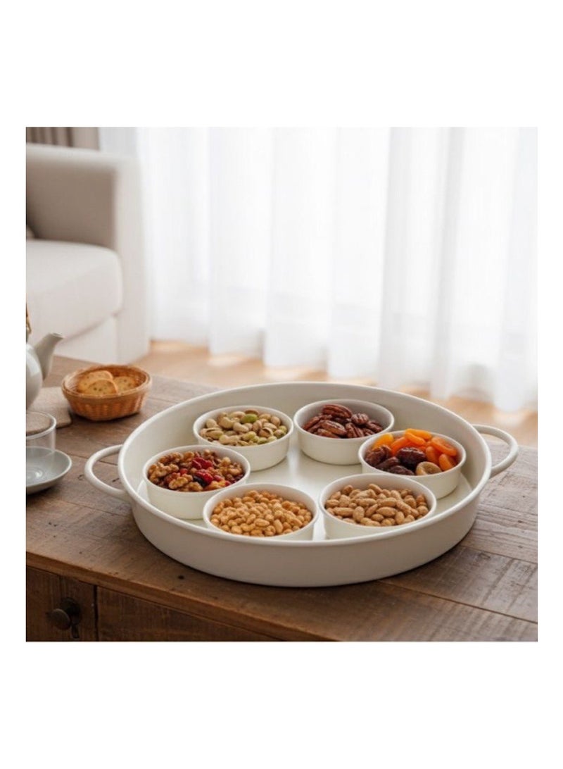 صينية إفطار بغطاء مع زبديات تقديم - Image 4