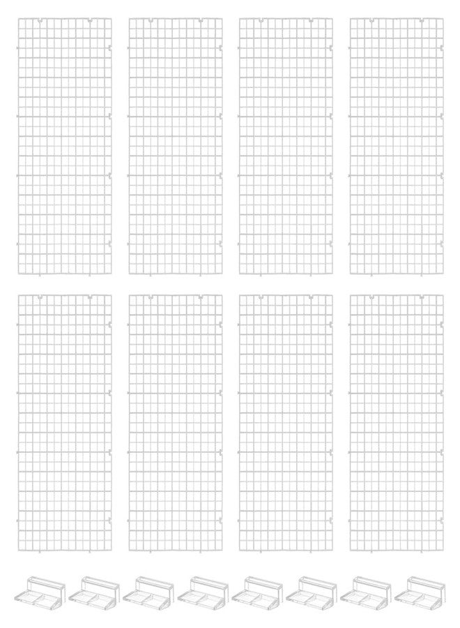 BENECREAT 8 Pcs Clear Aquarium Lid Hood, 5.9x11.7x0.3 Inch Rectangular Fish Tank Top Cover, Plastic Grid Isolation Board with 8 Pcs Aquarium Plastic Cover Board Clips - Image 1