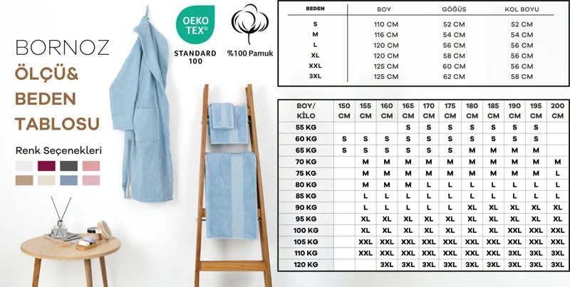 سولي | Minerva | Extra Soft 100% Cotton Women's / Men's Unisex Bathrobe