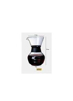 Generic Coffee Pot Glass Coffee Kettle Drip Brewing Hot Brewer Coffee Pot Dripper Barista Pour Over Coffee Maker Perfect for Coffee Lover 600mlCoffee Kettle 600ML no Filters  - Image 2