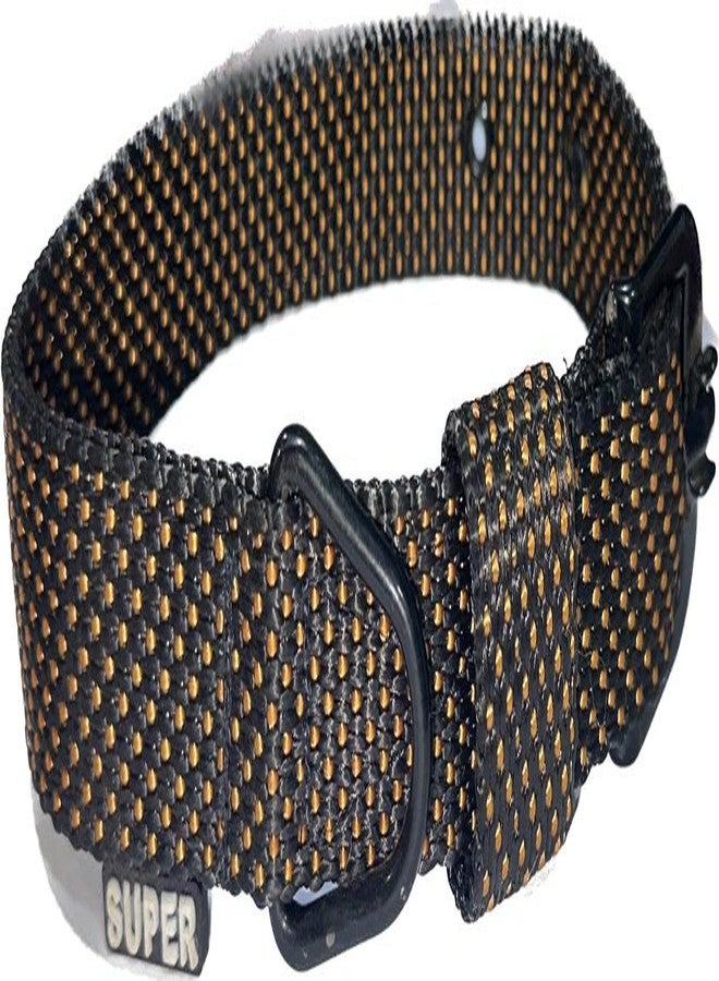 SUPER CHAIN Premium 3D Printed Collar Combo with Diamond Cut Gold Dog Chain(Medium) 160 cm Dog Chain Leash (Gold) - Image 2