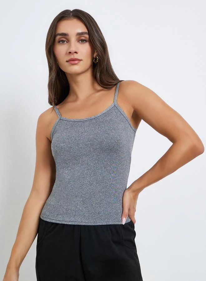 Women Plain Scoop Neck Fitted Cami