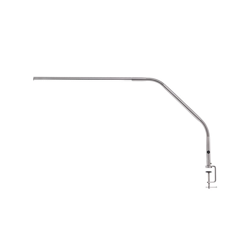 Daylight Company, LLC U35108 Slimline 3 Table Lamp-LED-80 CRI-Eye Care-4 Brightness Levels, 3,000 LUX at 30 cm, 1,065 LUMENS-4 Step DIMMER Mode, Brushed Steel, 25.6 x 30 x .8 - Image 1