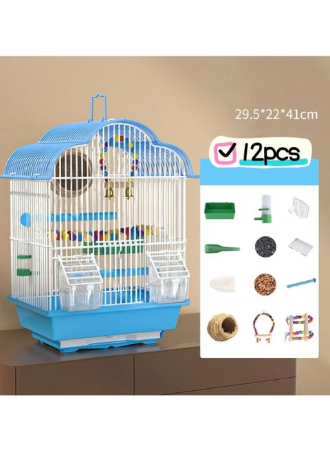 Birdcage Luxury Cage Large Size Heightened Flying Metal Villa Ornamental Cage